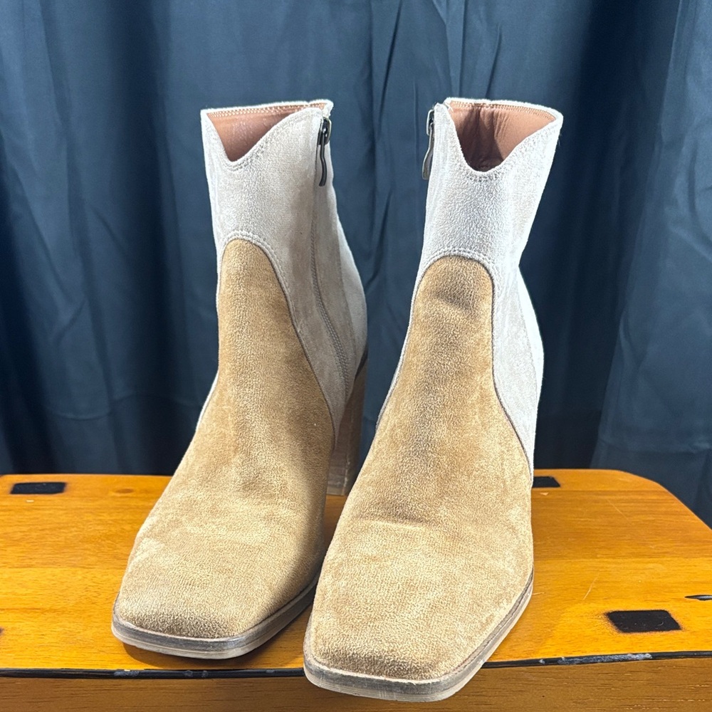 BEAST FASHION Two-Tone Ankle Booties - Picture 3 of 6